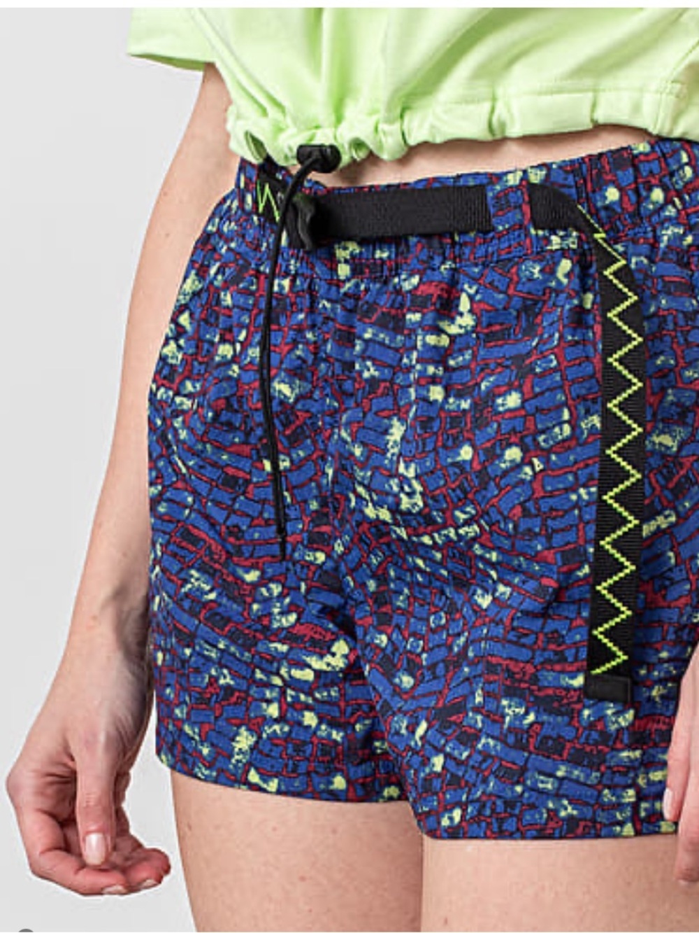 Nike ACG Multicolor Nylon Shorts Elastic-Waist Sz XS Gorpcore Hiking Running